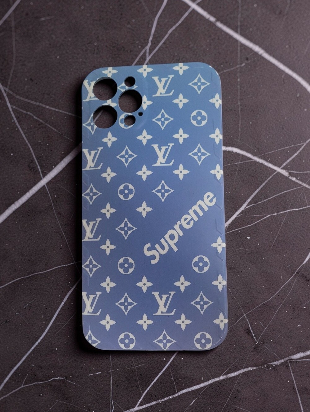 Blue Monogram iPhone Case - Picture 2 of 2